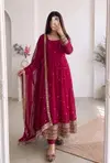 Ssc 733 Heavy Fandy Silk With Embroidery Work Readymade Suits